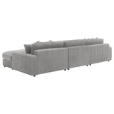 Blaine Fog Reversible Chaise 3-Piece Sectional - Ornate Home