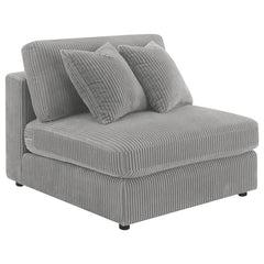 Blaine Fog Reversible Chaise 3-Piece Sectional - Ornate Home