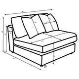 Blaine Sand Armless Chair - Ornate Home