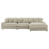 Blaine Sand Reversible Chaise 3-Piece Sectional - Ornate Home