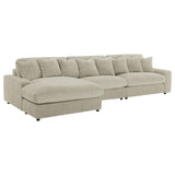 Blaine Sand Reversible Chaise 3-Piece Sectional - Ornate Home