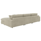 Blaine Sand Reversible Chaise 3-Piece Sectional - Ornate Home