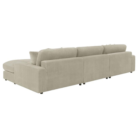 Blaine Sand Reversible Chaise 3-Piece Sectional - Ornate Home