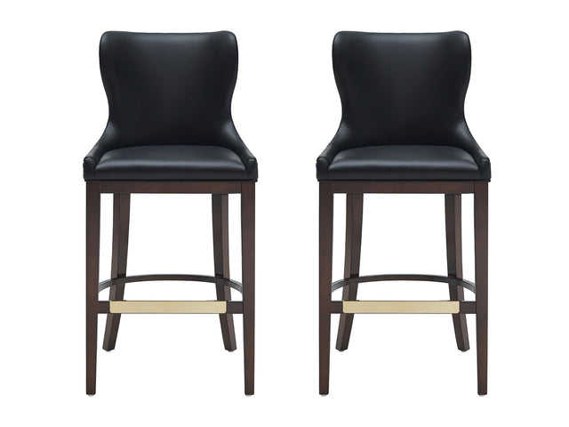 Blair Barstool in Black (set of 2) - Ornate Home