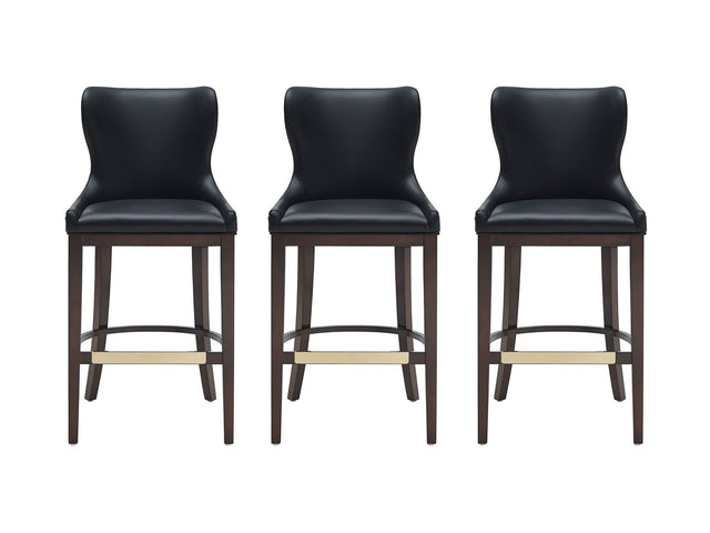 Blair Barstool in Black (set of 3) - Ornate Home
