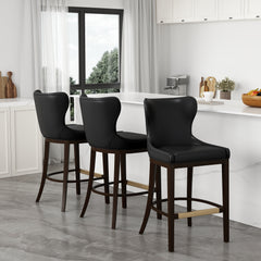 Blair Barstool in Black (set of 3) - Ornate Home