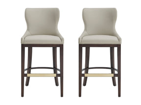 Blair Barstool in Stone (set of 2) - Ornate Home