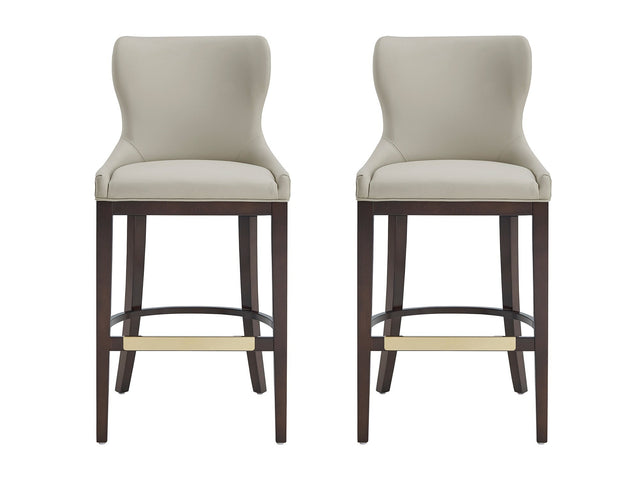 Blair Barstool in Stone (set of 2) - Ornate Home