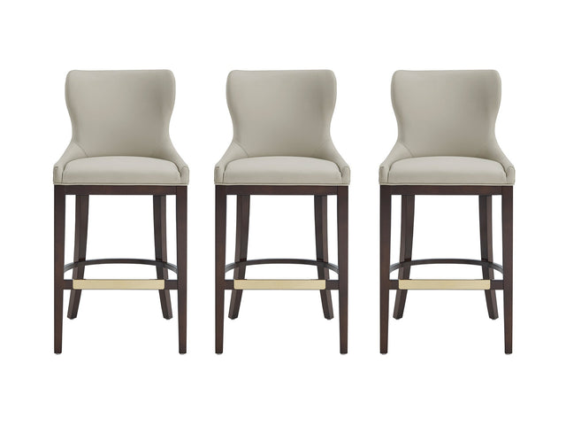 Blair Barstool in Stone (set of 3) - Ornate Home