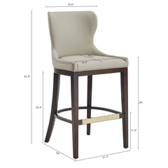 Blair Barstool in Stone (set of 3) - Ornate Home