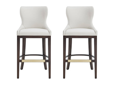 Blair Barstool in White (set of 2) - Ornate Home