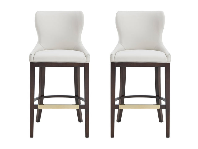 Blair Barstool in White (set of 2) - Ornate Home