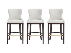 Blair Barstool in White (set of 3) - Ornate Home