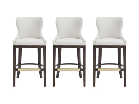 Blair Barstool in White (set of 3) - Ornate Home