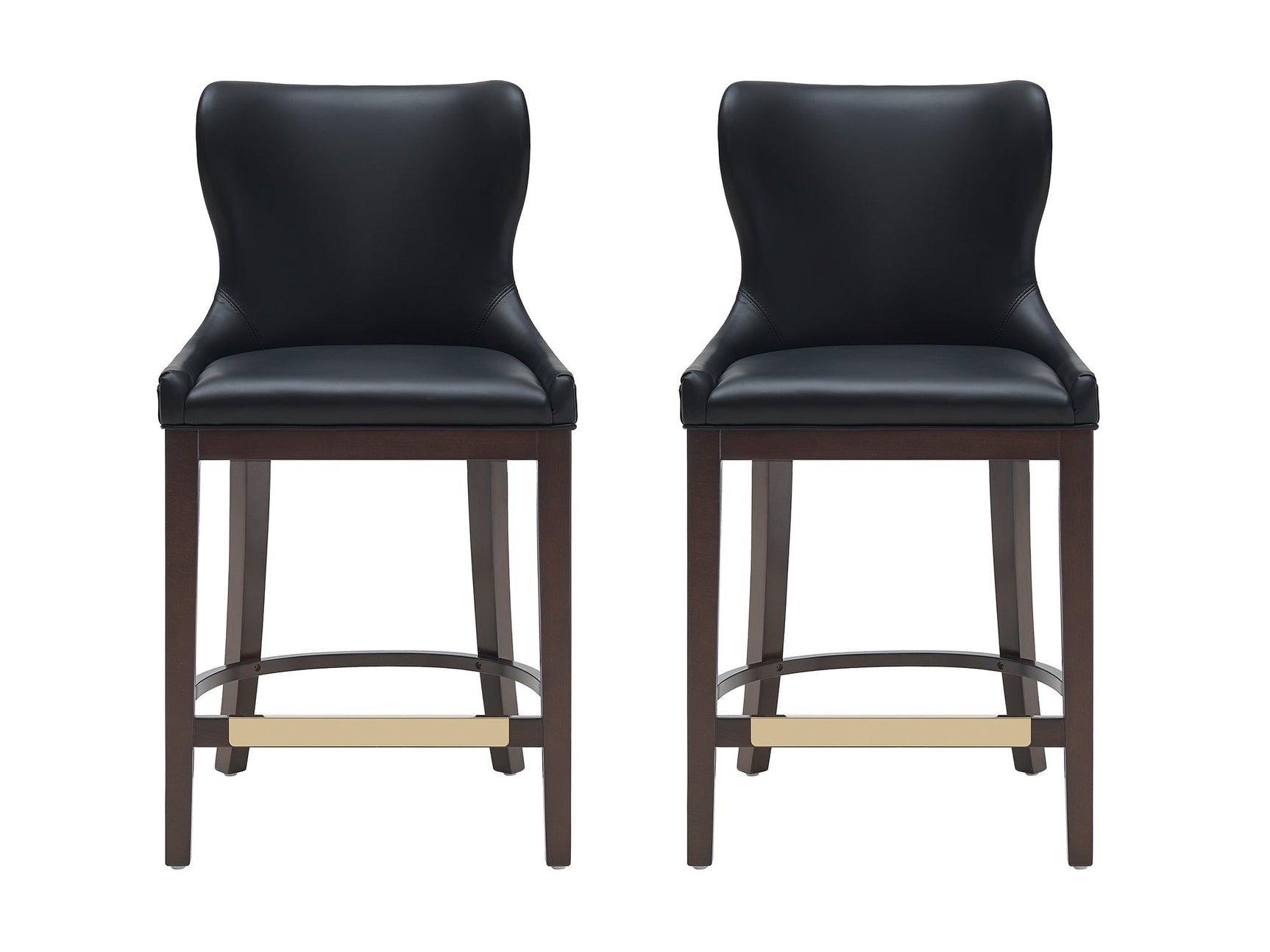 Blair Counter Stool in Black (set of 2) - Ornate Home