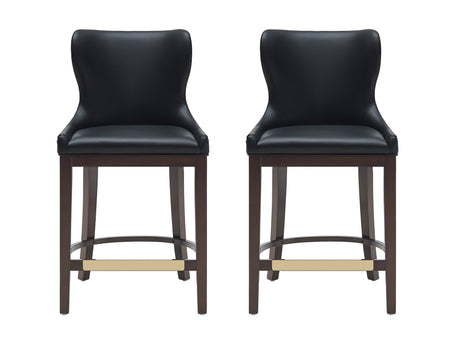 Blair Counter Stool in Black (set of 2) - Ornate Home