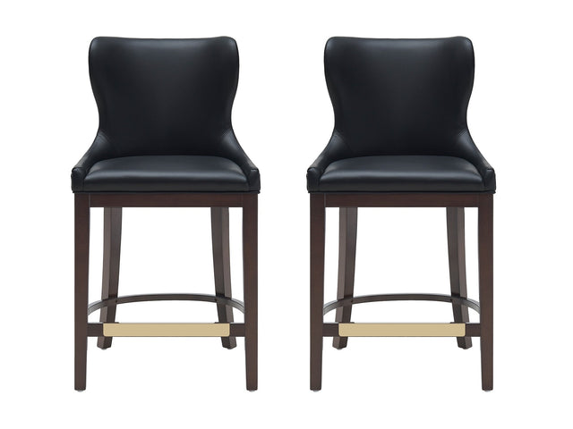 Blair Counter Stool in Black (set of 2) - Ornate Home
