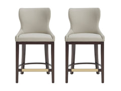 Blair Counter Stool in Stone (set of 2) - Ornate Home
