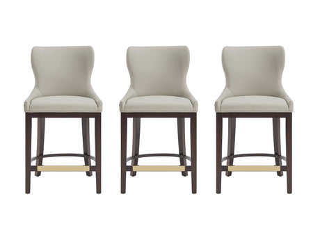 Blair Counter Stool in Stone (set of 3) - Ornate Home