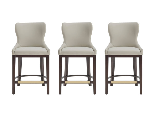 Blair Counter Stool in Stone (set of 3) - Ornate Home