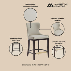 Blair Counter Stool in Stone (set of 3) - Ornate Home
