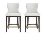 Blair Counter Stool in White (set of 2) - Ornate Home