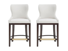 Blair Counter Stool in White (set of 2) - Ornate Home