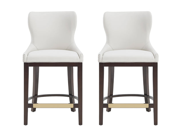 Blair Counter Stool in White (set of 2) - Ornate Home