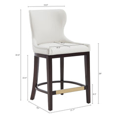 Blair Counter Stool in White (set of 2) - Ornate Home