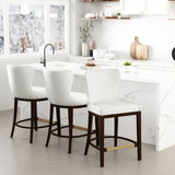 Blair Counter Stool in White (set of 3) - Ornate Home