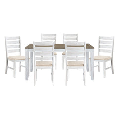 Blair Farm White 7-Piece Pack Dinette Set - Ornate Home