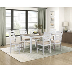 Blair Farm White 7-Piece Pack Dinette Set - Ornate Home
