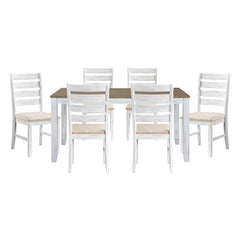 Blair Farm White 7-Piece Pack Dinette Set - Ornate Home
