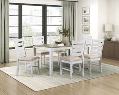 Blair Farm White 7-Piece Pack Dinette Set - Ornate Home