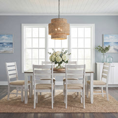 Blair Farm White 7-Piece Pack Dinette Set - Ornate Home