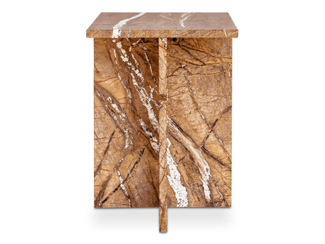 Blair Golden Forest Marble Accent Table - Ornate Home