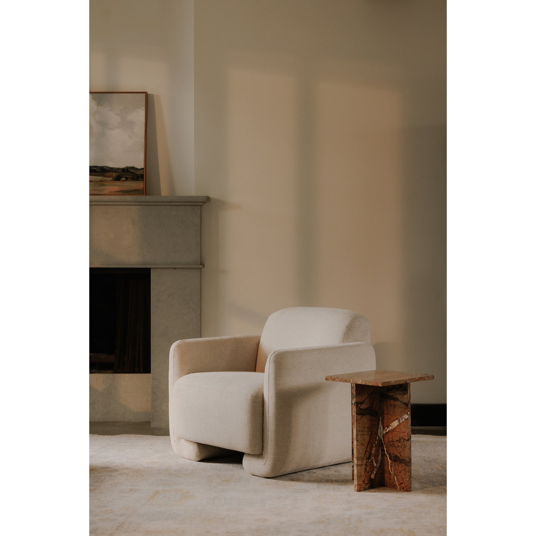 Blair Golden Forest Marble Accent Table - Ornate Home