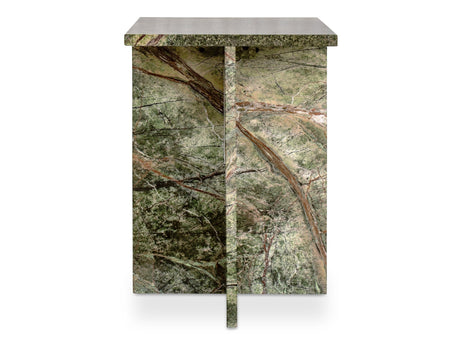 Blair Rainforest Green Marble Accent Table - Ornate Home