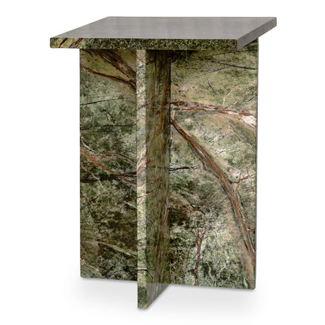 Blair Rainforest Green Marble Accent Table - Ornate Home