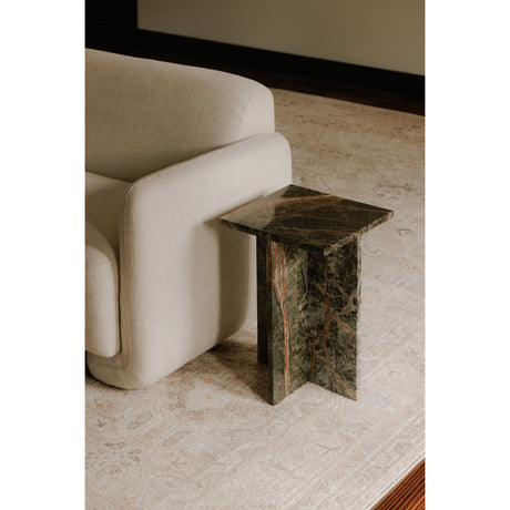 Blair Rainforest Green Marble Accent Table - Ornate Home