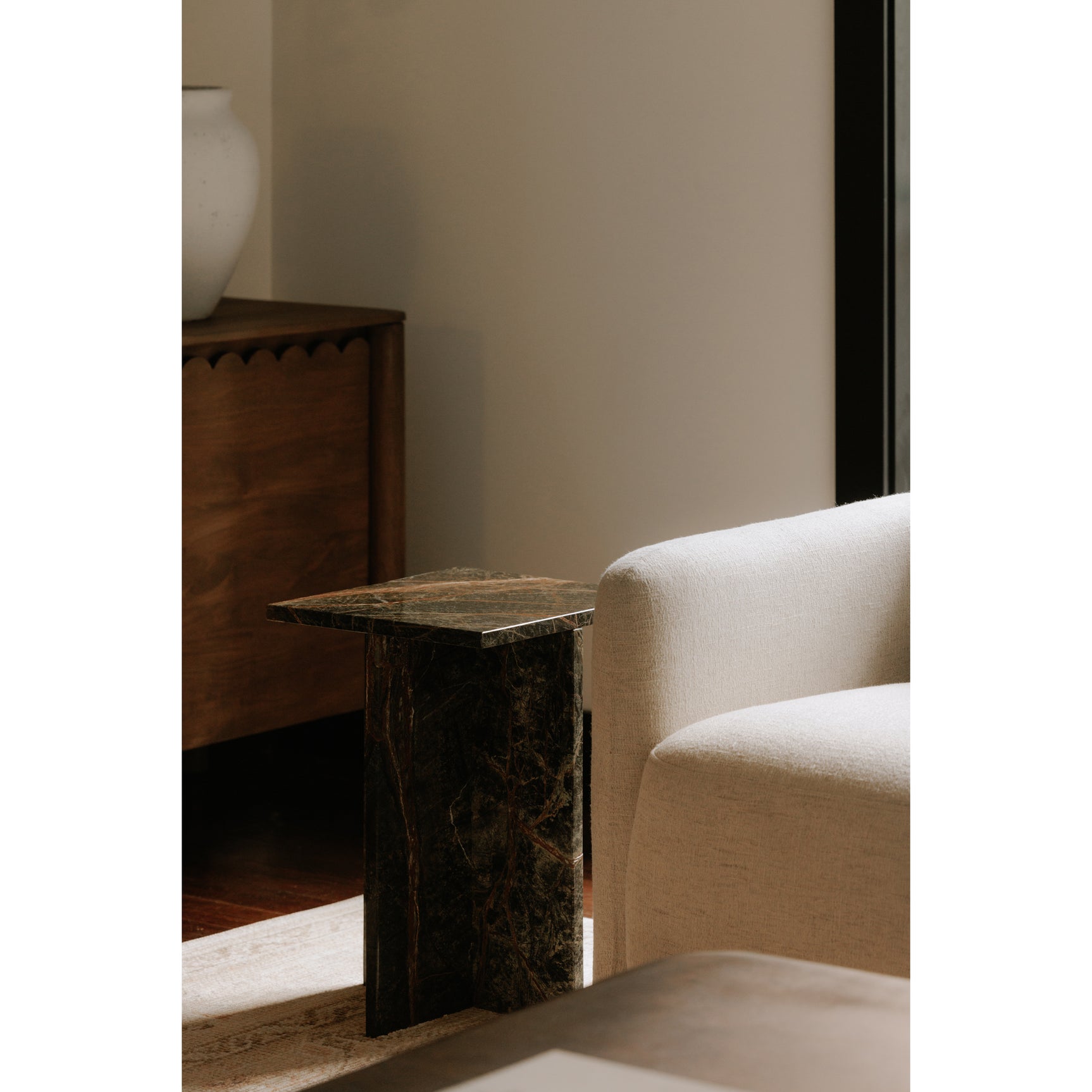 Blair Rainforest Green Marble Accent Table - Ornate Home
