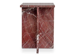 Blair Rosso Levanto Marble Accent Table - Ornate Home