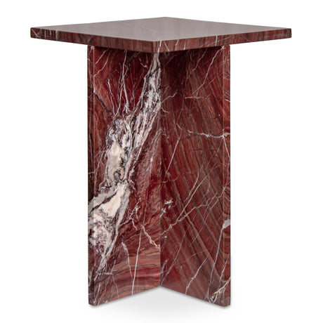 Blair Rosso Levanto Marble Accent Table - Ornate Home