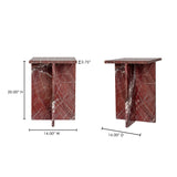 Blair Rosso Levanto Marble Accent Table - Ornate Home