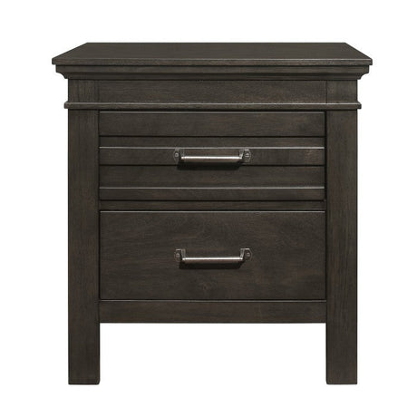 Blaire Farm Charcoal Gray Nightstand - Ornate Home