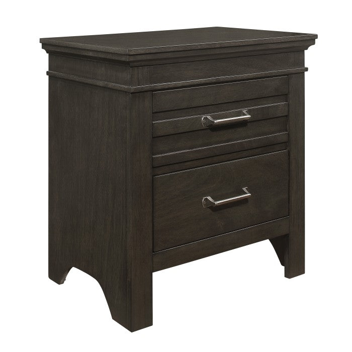 Blaire Farm Charcoal Gray Nightstand - Ornate Home
