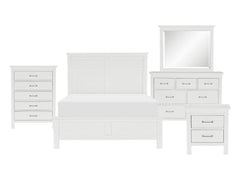 Blaire Farm White 5-Piece Queen Bedroom Set - Ornate Home