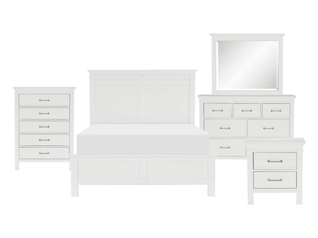Blaire Farm White 5-Piece Queen Bedroom Set - Ornate Home