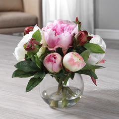 Blaire Pink/White Peony Bouquet - Ornate Home