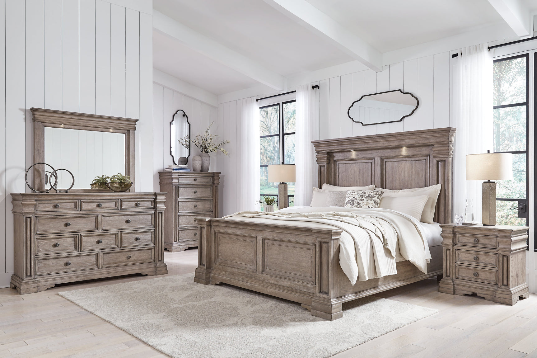 Blairhurst King Panel Bedroom Set with Dresser and Mirror (Online Special Price) - Ornate Home